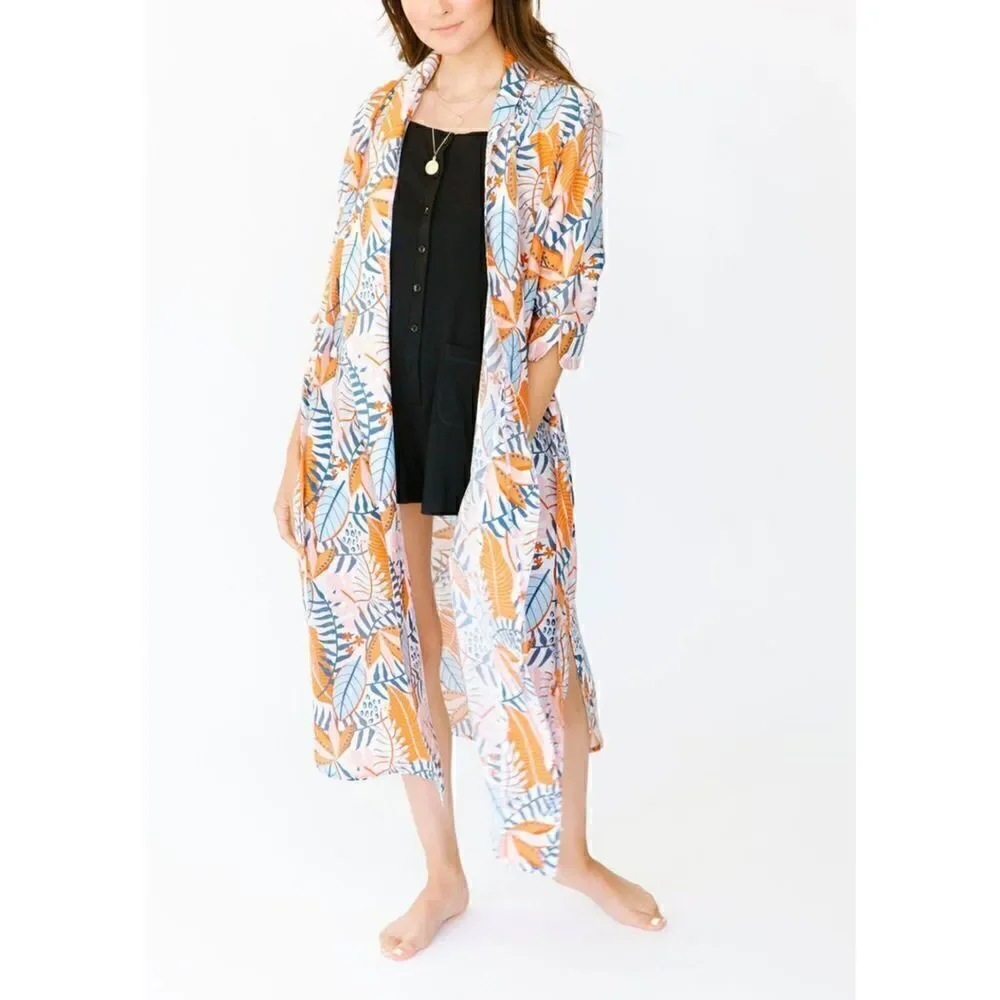 Smash + Tess Out of Office Duster Size Small NWT Tahiti Sunrise Coverup